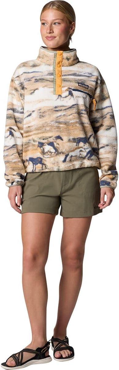 imageColumbia womens Helvetia Ii Printed Cropped Half SnapLemon Wash Roaming