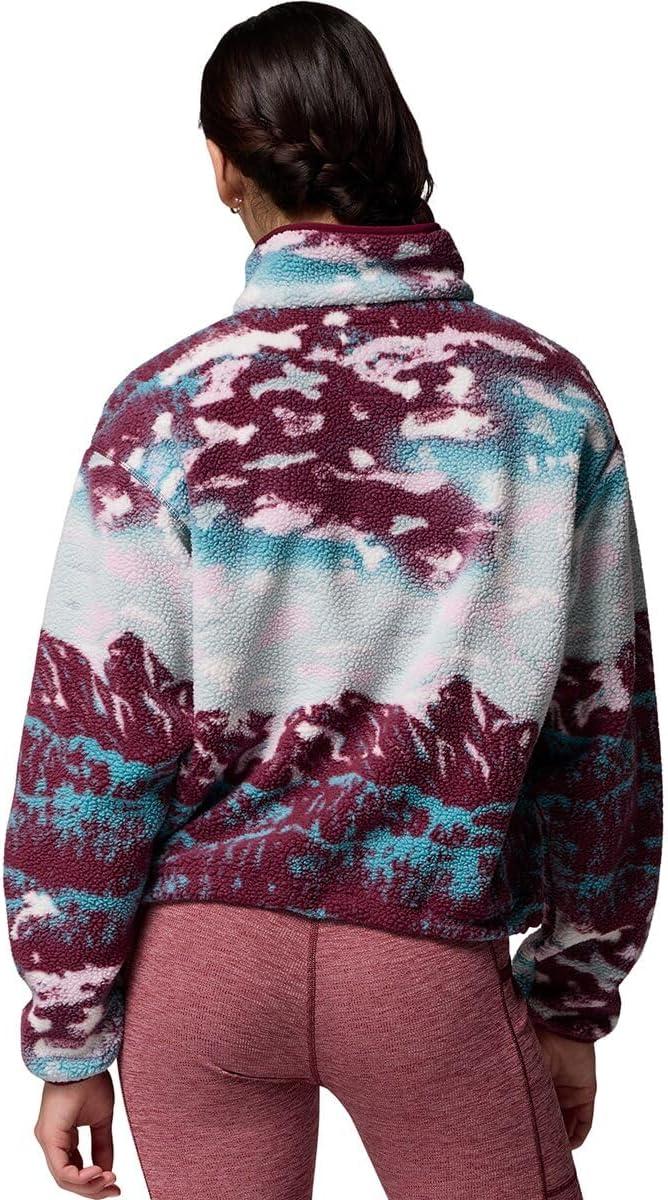 imageColumbia womens Helvetia Ii Printed Cropped Half SnapRich Wine SistersRich Wine