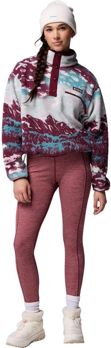 imageColumbia womens Helvetia Ii Printed Cropped Half SnapRich Wine SistersRich Wine