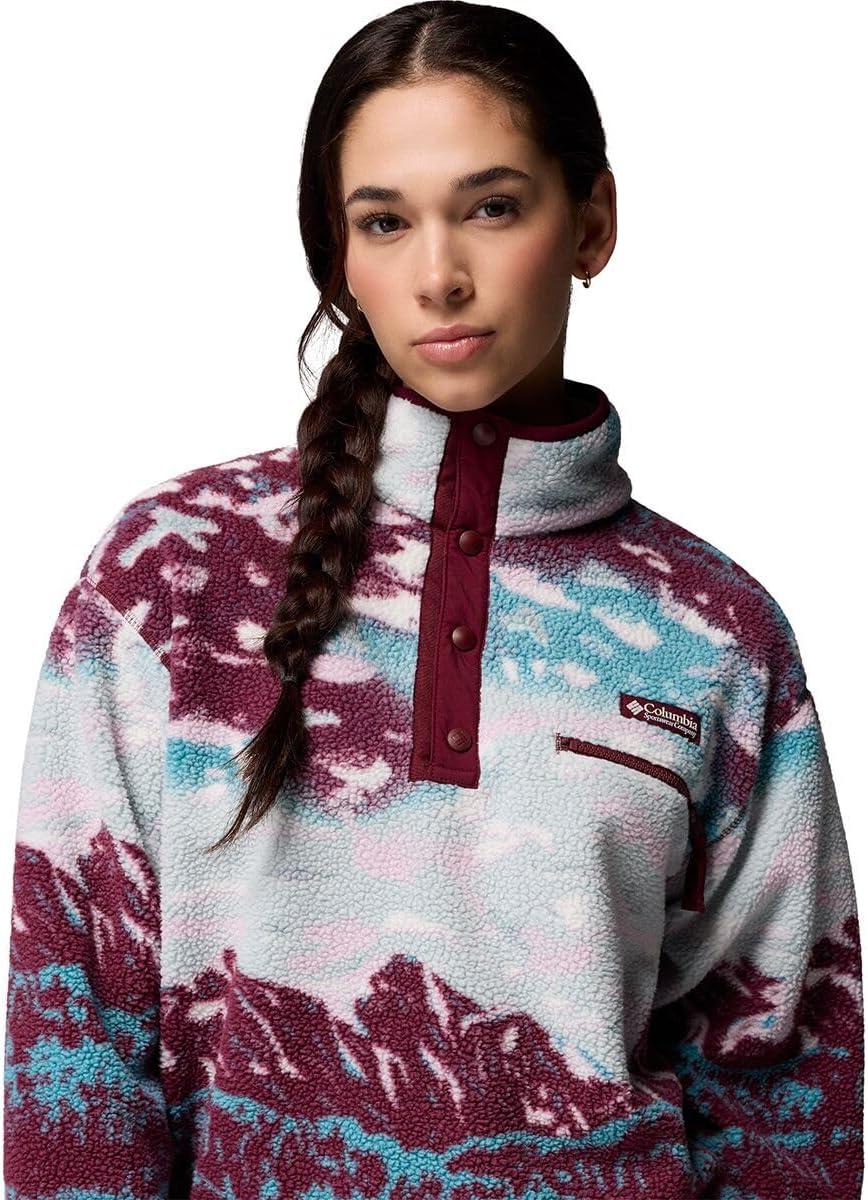 imageColumbia womens Helvetia Ii Printed Cropped Half SnapRich Wine SistersRich Wine