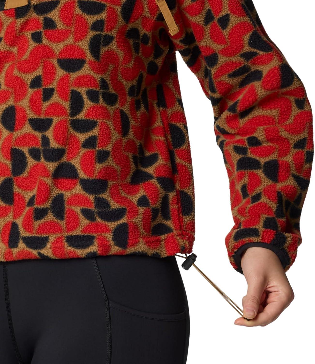 imageColumbia womens Helvetia Ii Printed Cropped Half SnapSail Red Retroscape