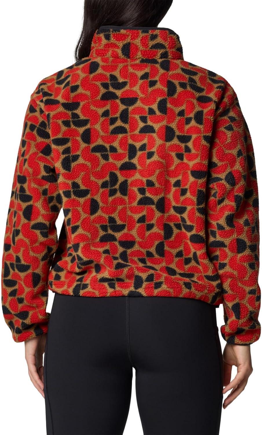 imageColumbia womens Helvetia Ii Printed Cropped Half SnapSail Red Retroscape