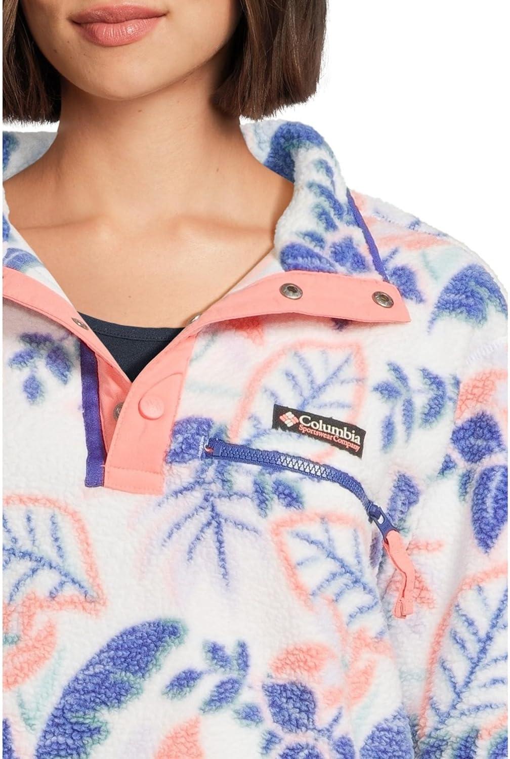 imageColumbia womens Helvetia Ii Printed Cropped Half SnapSea Salt Pasteled Multi