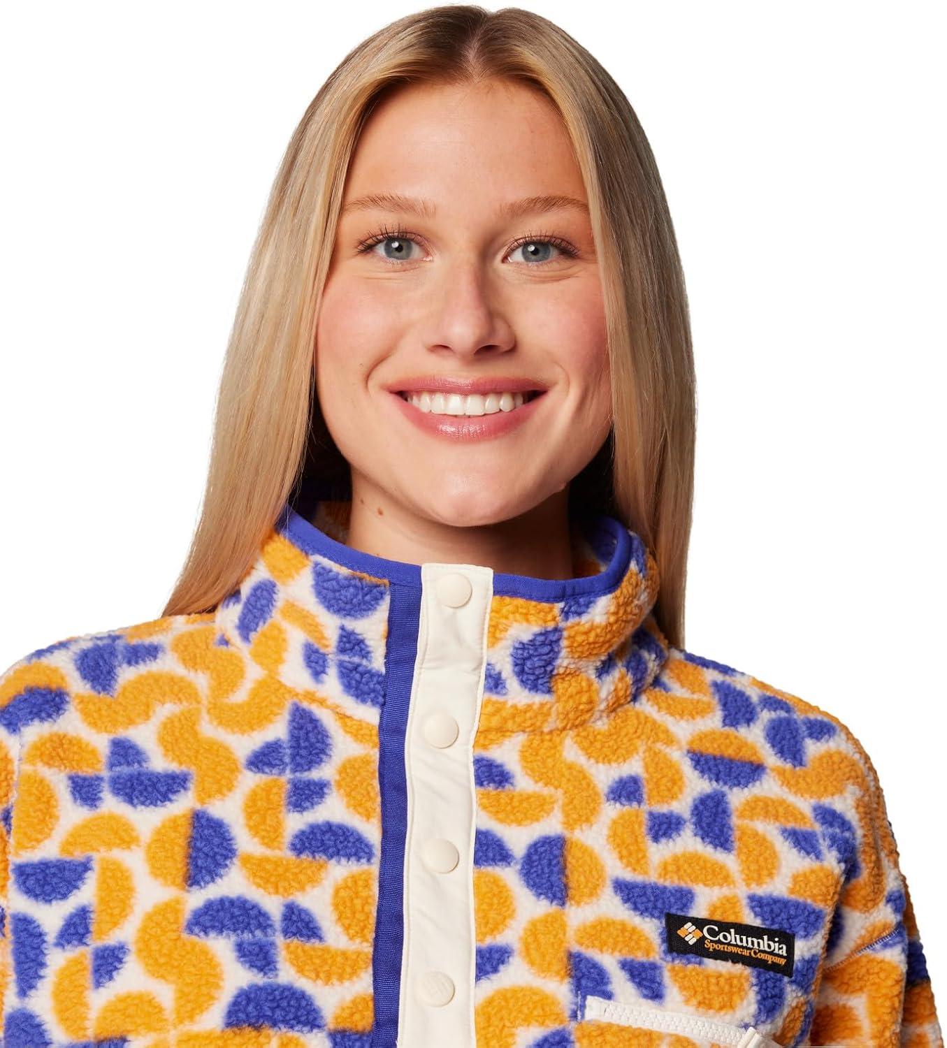 imageColumbia womens Helvetia Ii Printed Cropped Half SnapSunstone Retroscape