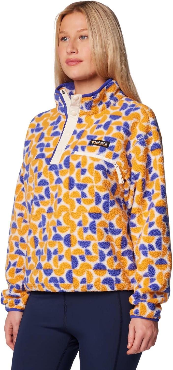 imageColumbia womens Helvetia Ii Printed Cropped Half SnapSunstone Retroscape