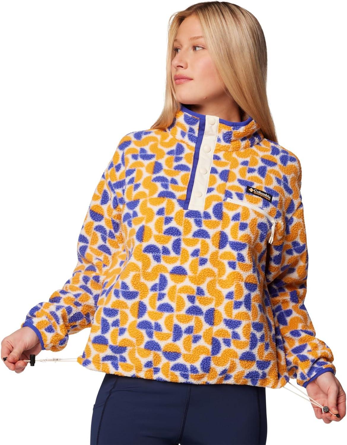 imageColumbia womens Helvetia Ii Printed Cropped Half SnapSunstone Retroscape