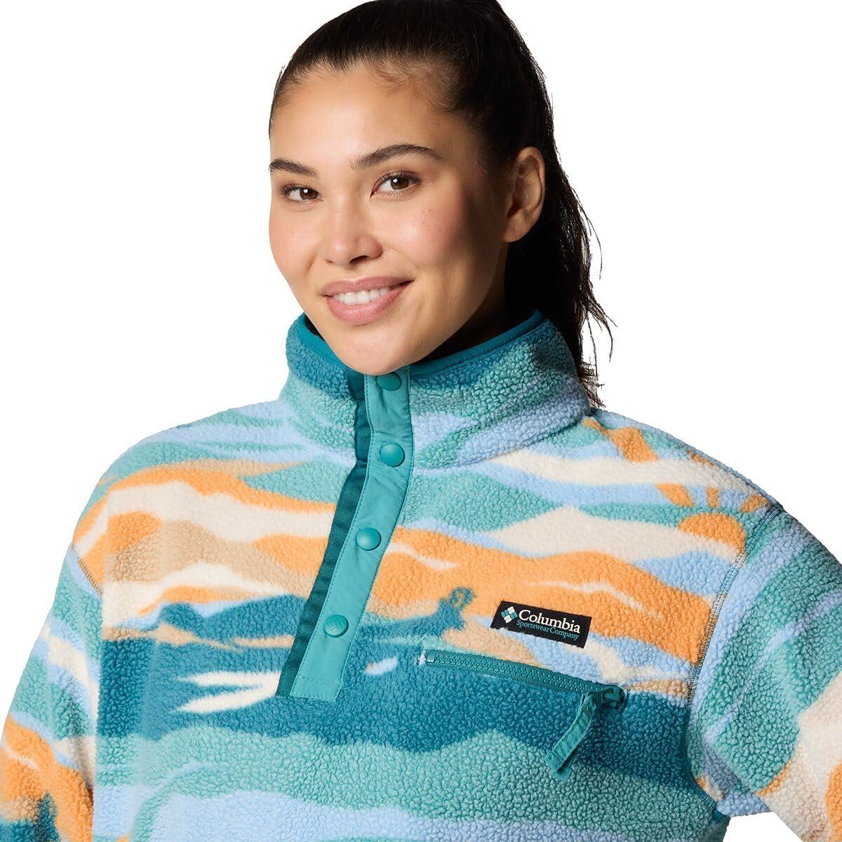imageColumbia womens Helvetia Ii Printed Cropped Half SnapTeal Rogue Valley