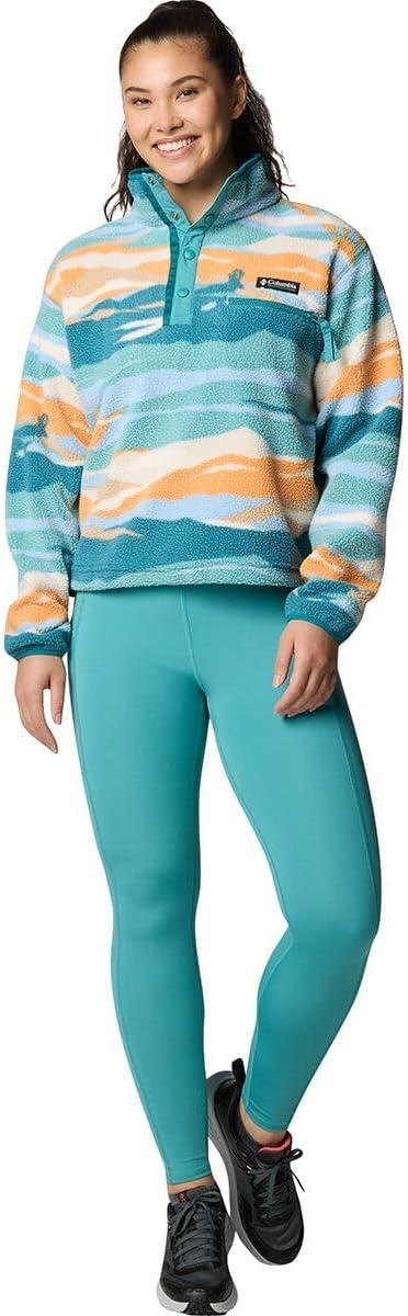 imageColumbia womens Helvetia Ii Printed Cropped Half SnapTeal Rogue Valley
