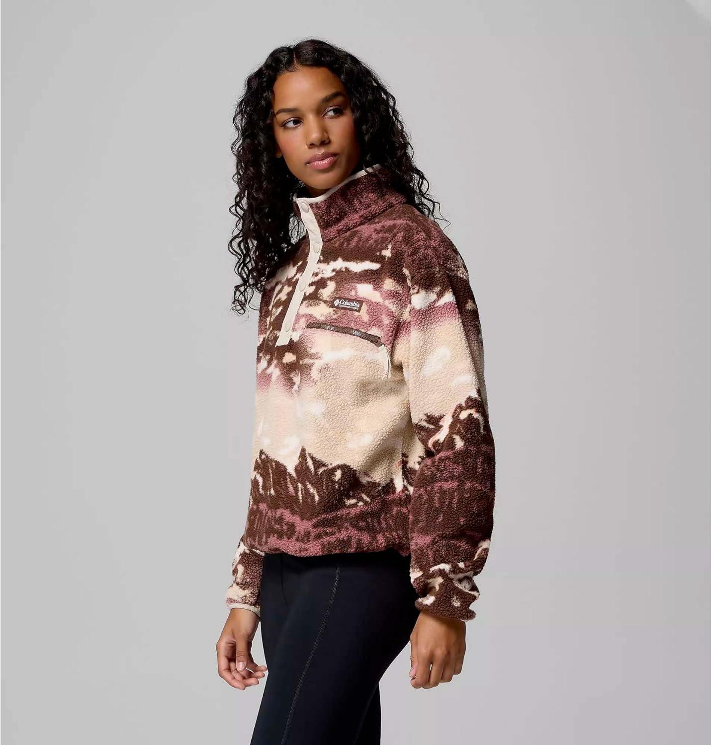 imageColumbia womens Helvetia Ii Printed Cropped Half SnapTobacco SistersDark Stone