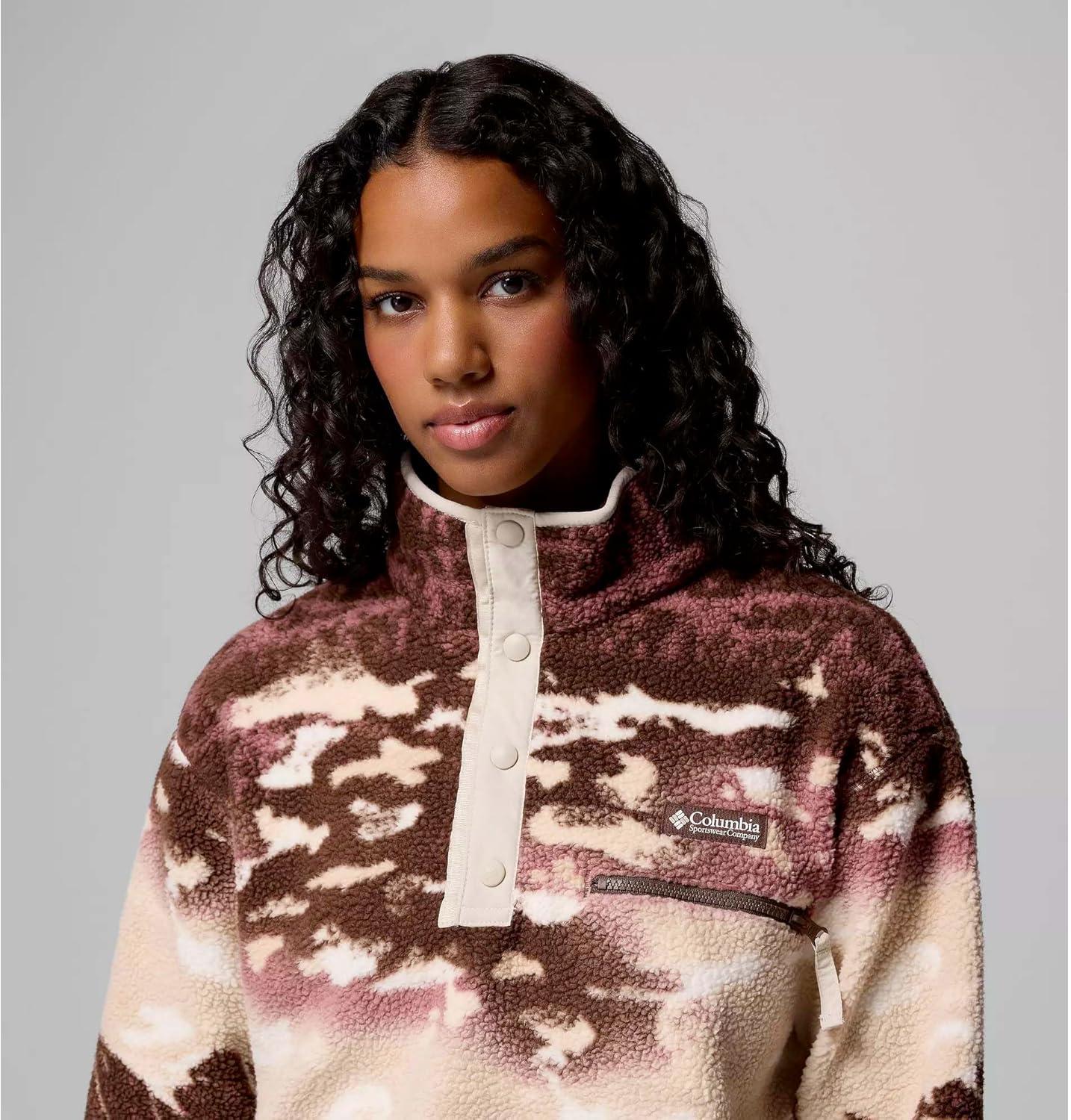 imageColumbia womens Helvetia Ii Printed Cropped Half SnapTobacco SistersDark Stone