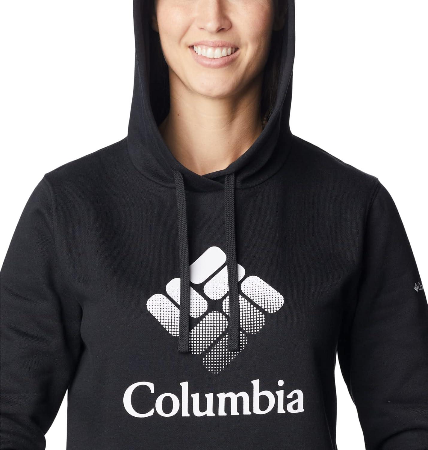 imageColumbia womens Trek Graphic Treatment HoodieBlackWhite Csc Stacked Logo