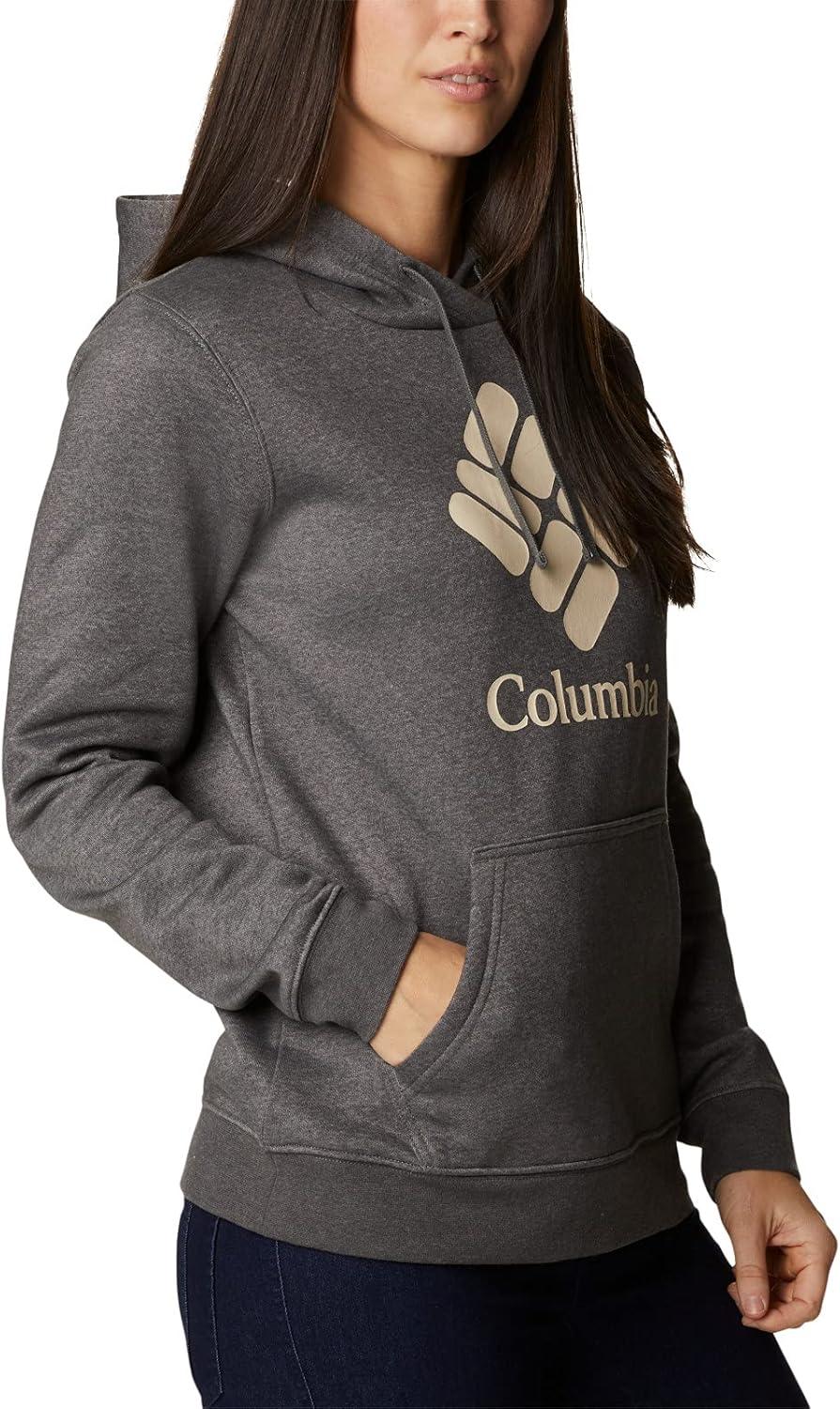 imageColumbia womens Trek Graphic Treatment HoodieCharcoal HeatherStacked Gem