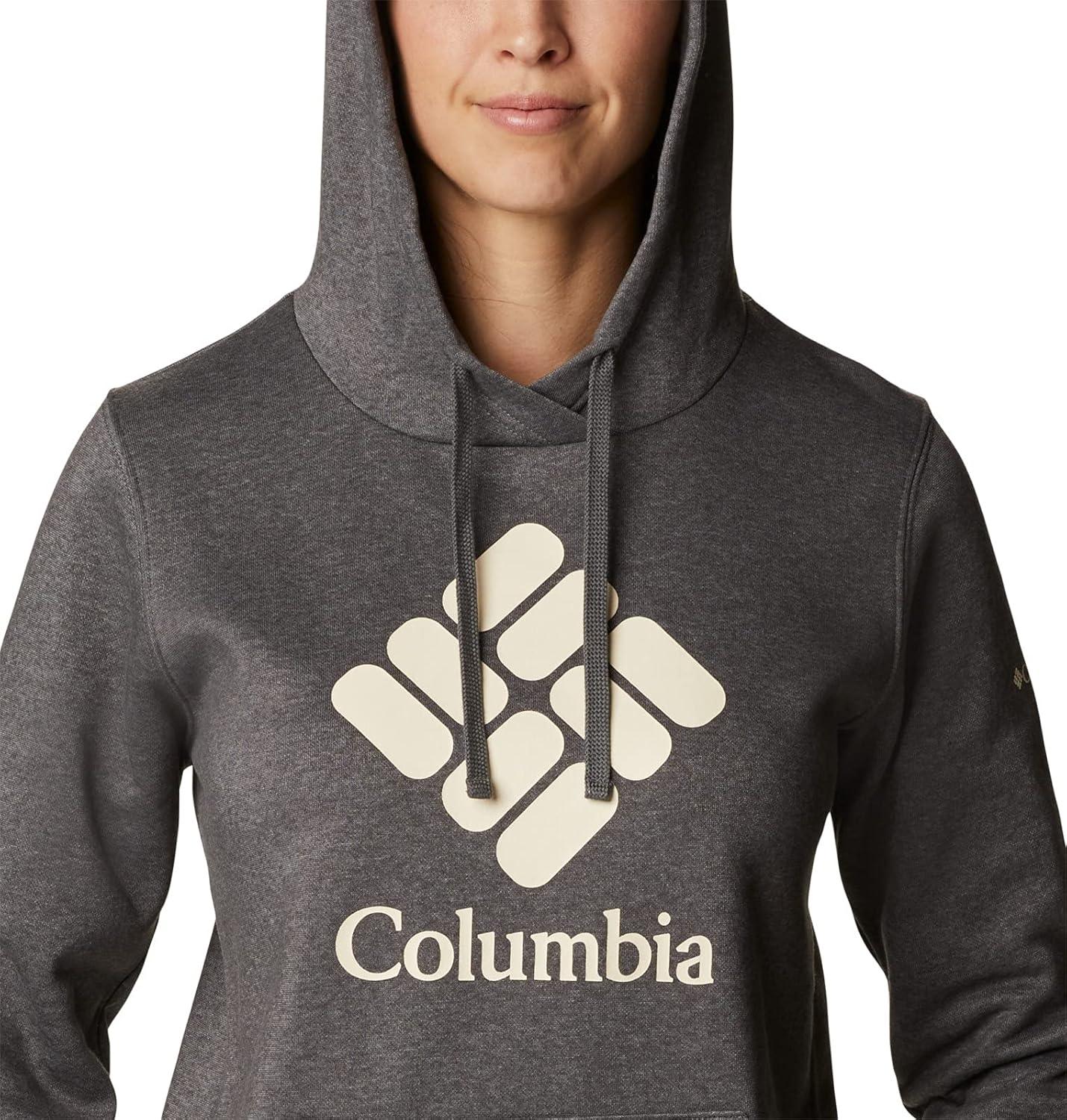 imageColumbia womens Trek Graphic Treatment HoodieCharcoal HeatherStacked Gem