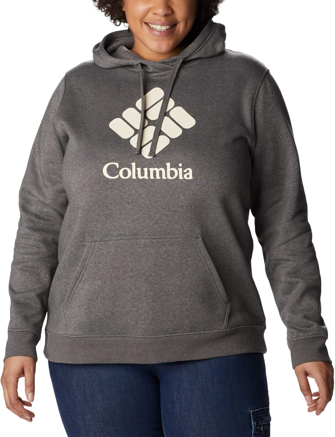 imageColumbia womens Trek Graphic Treatment HoodieCharcoal HeatherStacked Gem
