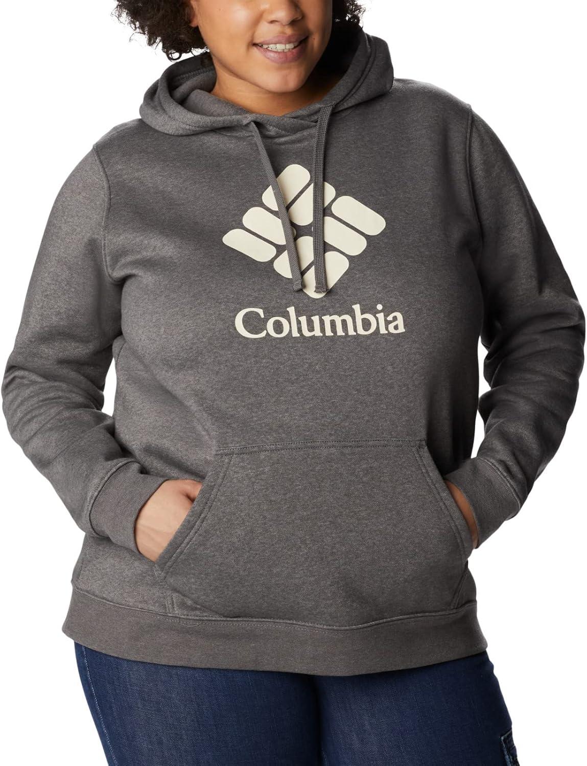 imageColumbia womens Trek Graphic Treatment HoodieCharcoal HeatherStacked Gem