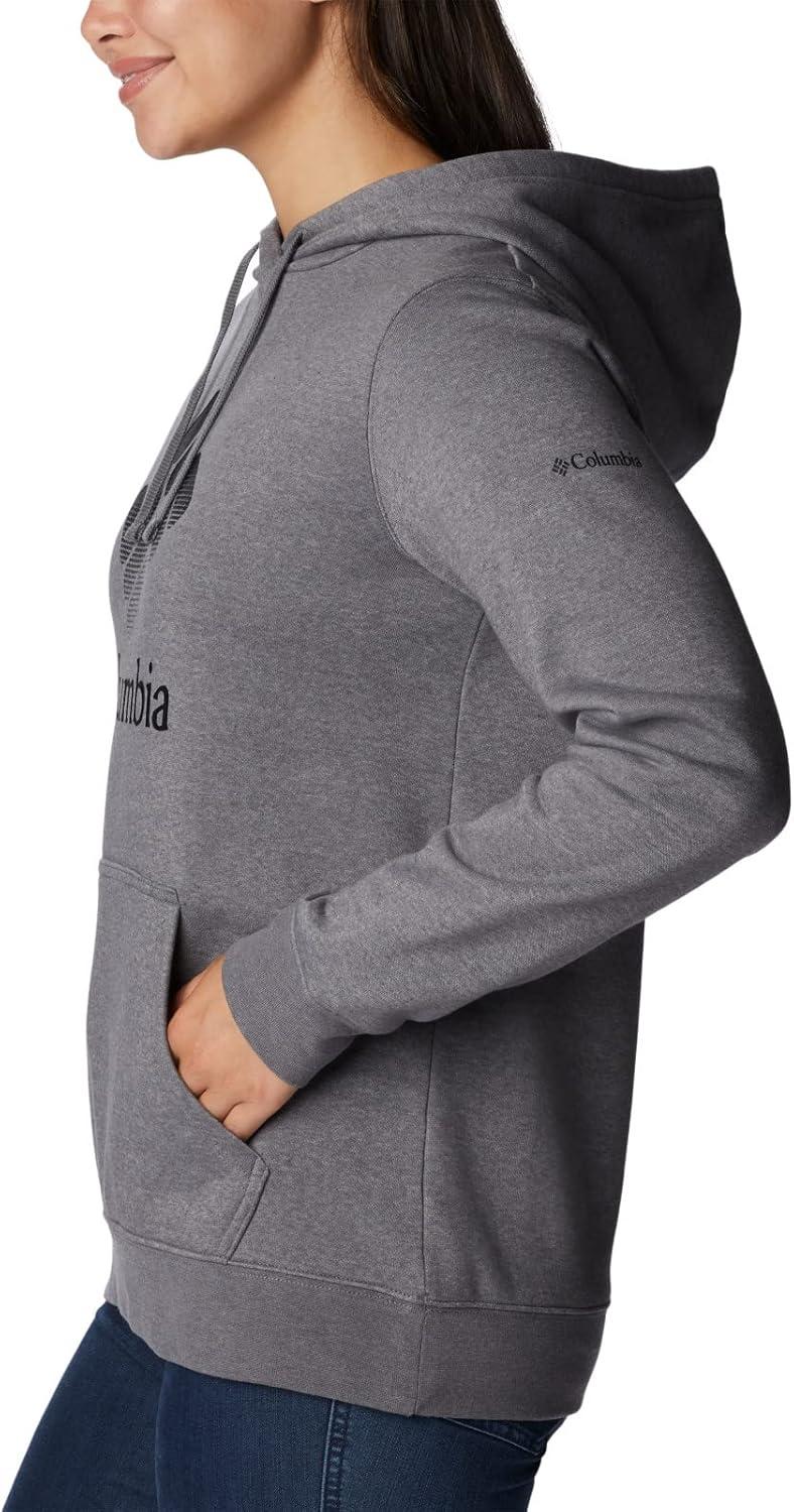 imageColumbia womens Trek Graphic Treatment HoodieCity Grey HeatherBlack Csc Stacked Logo