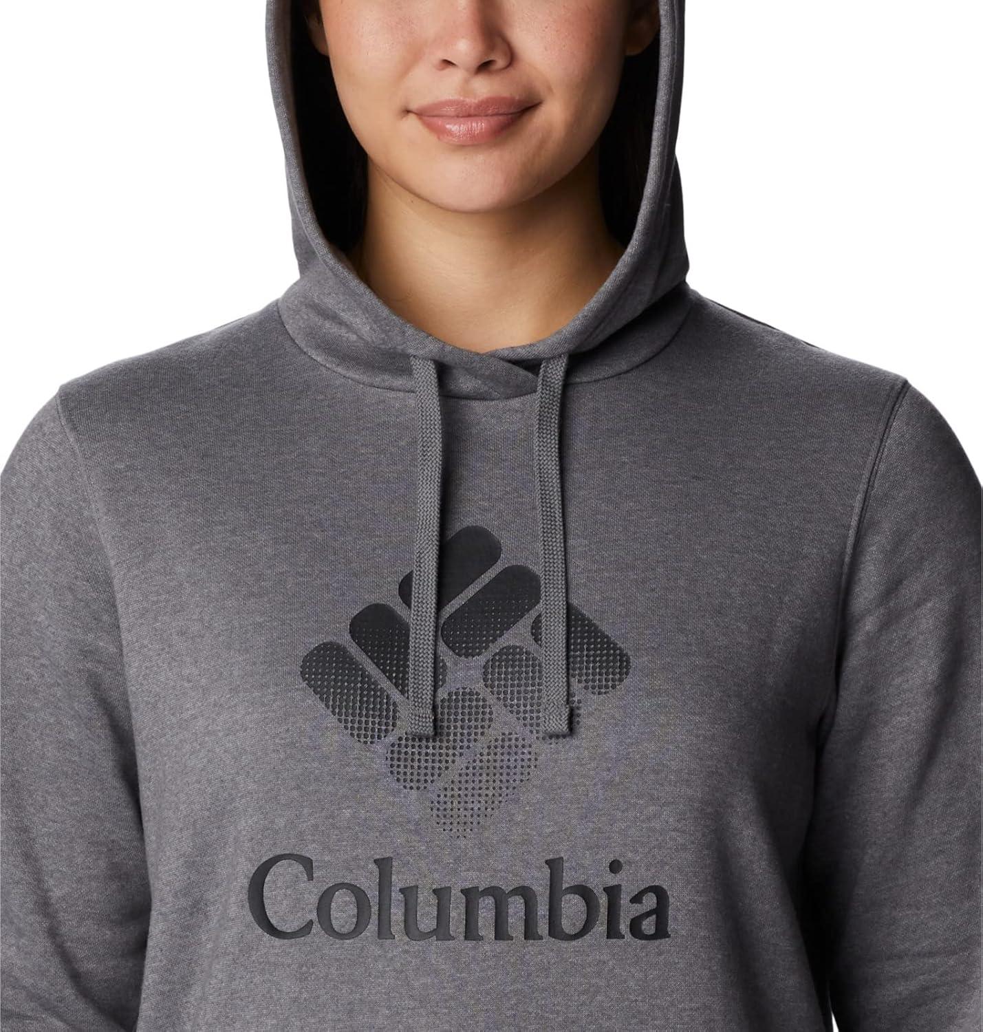 imageColumbia womens Trek Graphic Treatment HoodieCity Grey HeatherBlack Csc Stacked Logo