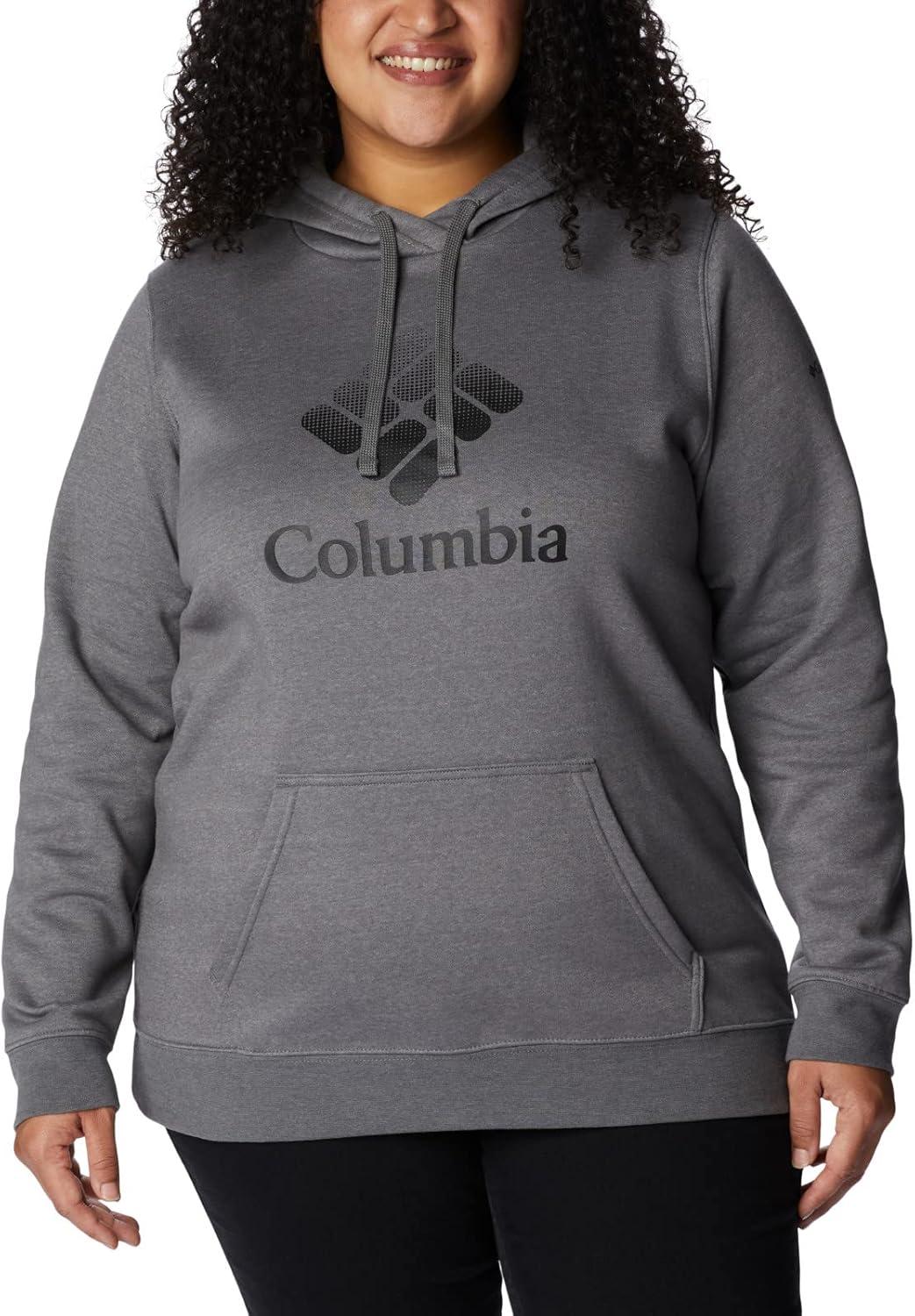 imageColumbia womens Trek Graphic Treatment HoodieCity Grey HeatherBlack Csc Stacked Logo