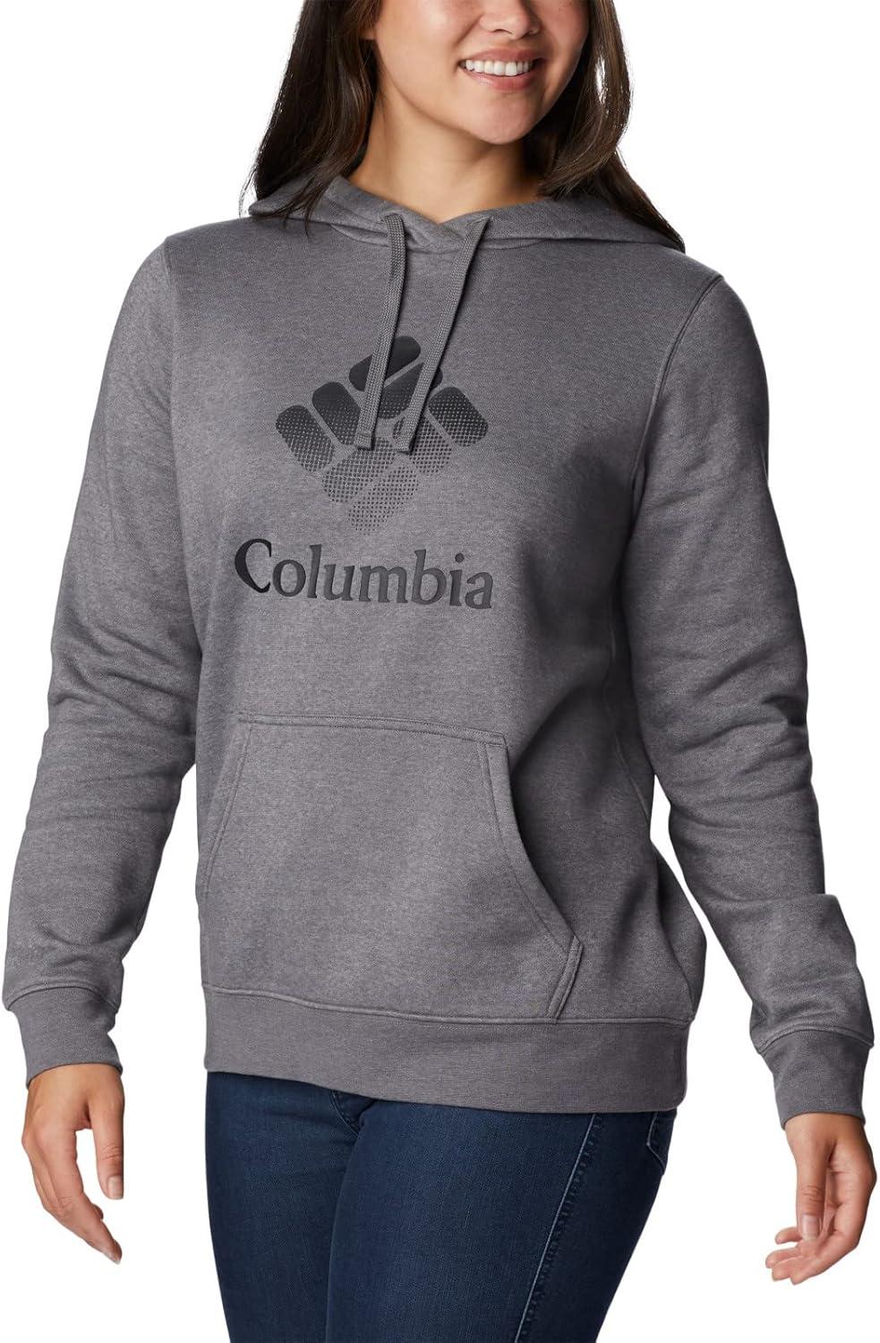 imageColumbia womens Trek Graphic Treatment HoodieCity Grey HeatherBlack Csc Stacked Logo