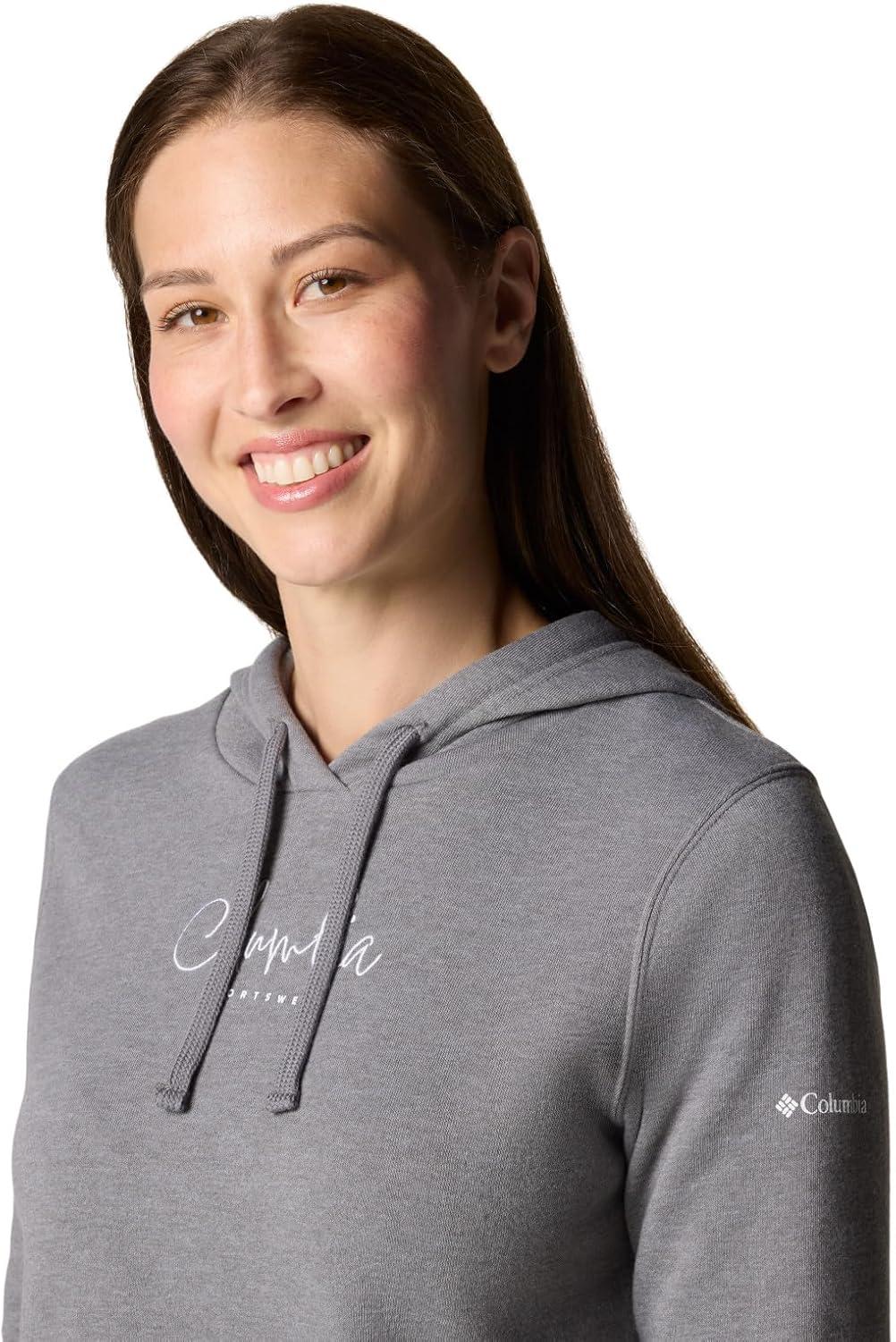 imageColumbia womens Trek Graphic Treatment HoodieCity Grey HeatherCasual Script