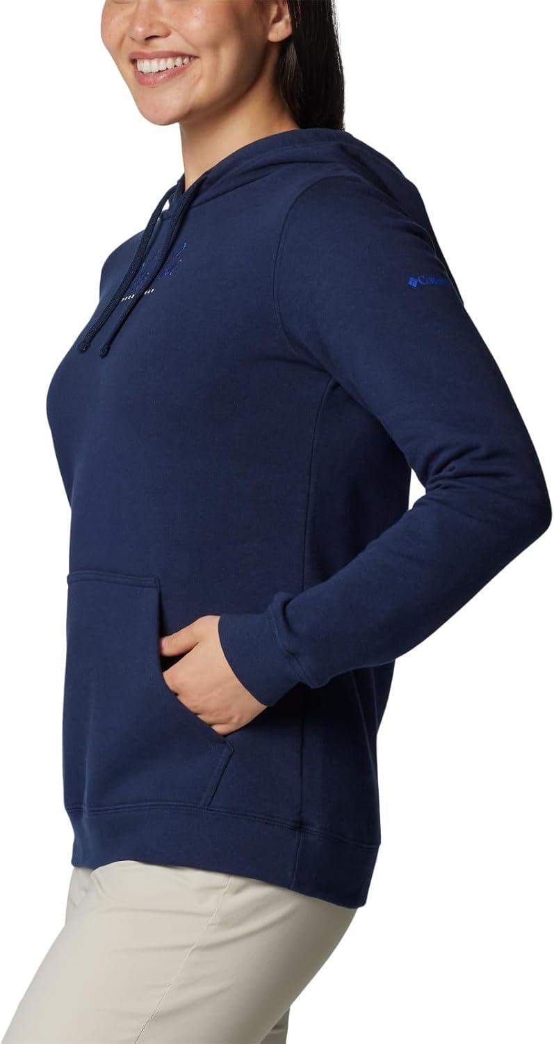imageColumbia womens Trek Graphic Treatment HoodieCollegiate NavyCasual Script