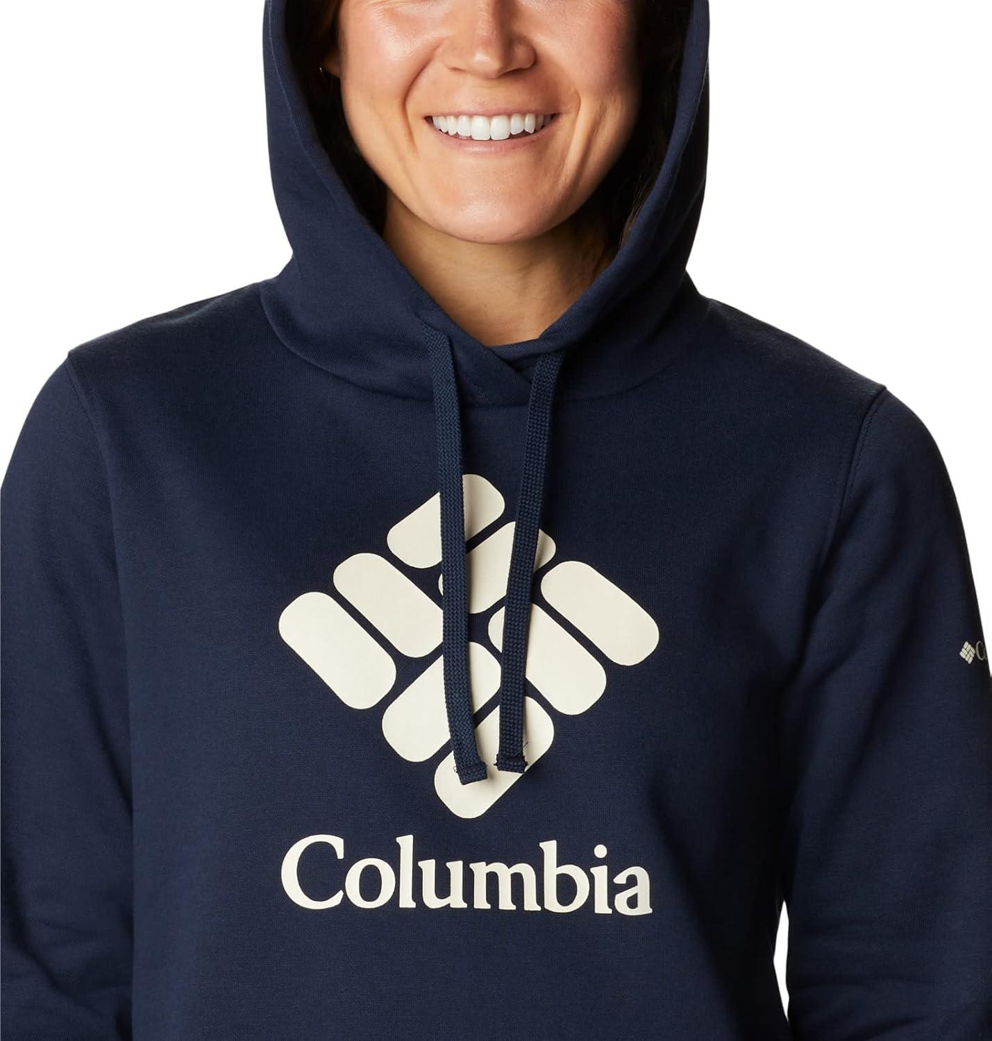 imageColumbia womens Trek Graphic Treatment HoodieCollegiate NavyStacked Gem