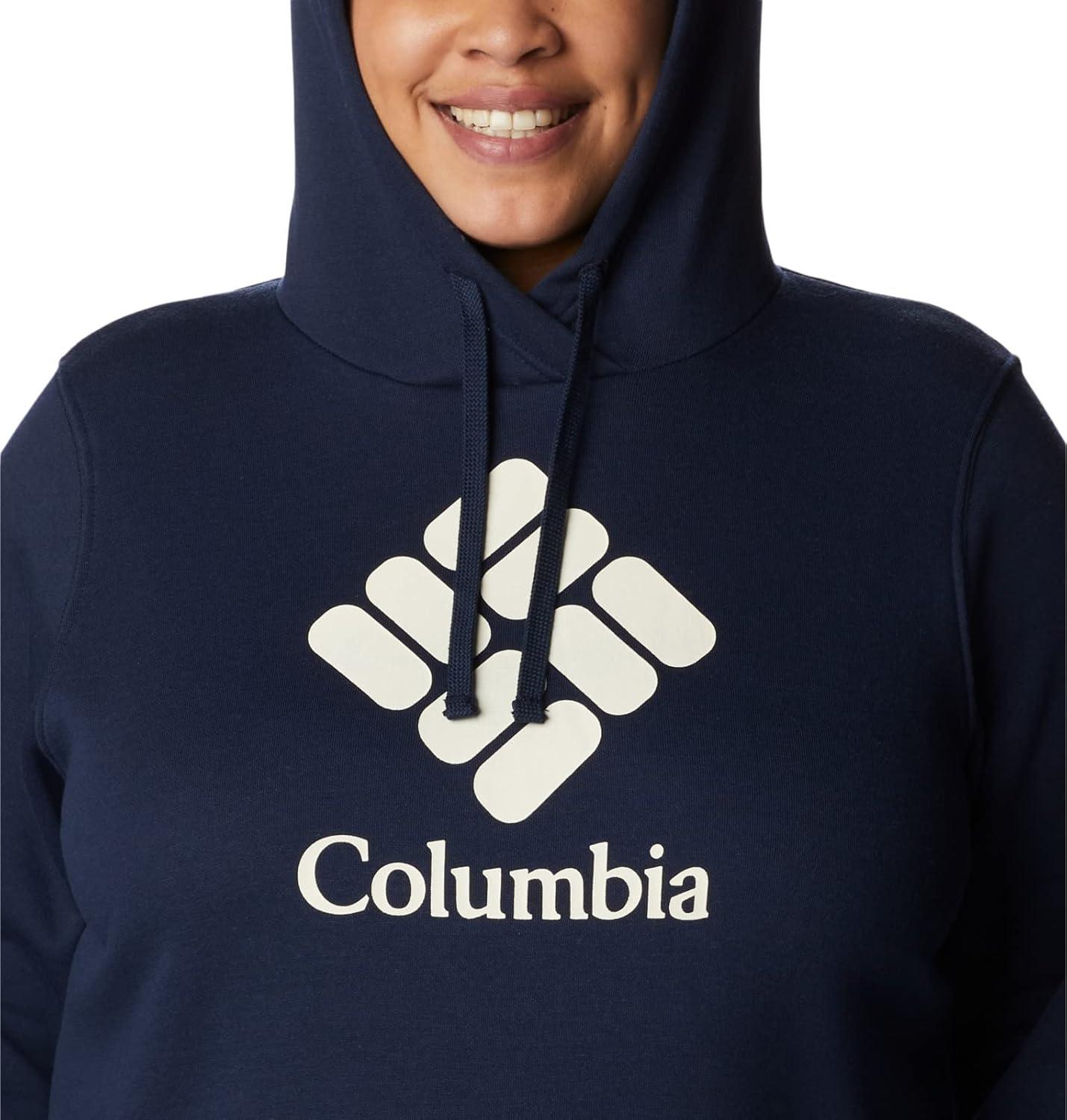 imageColumbia womens Trek Graphic Treatment HoodieCollegiate NavyStacked Gem
