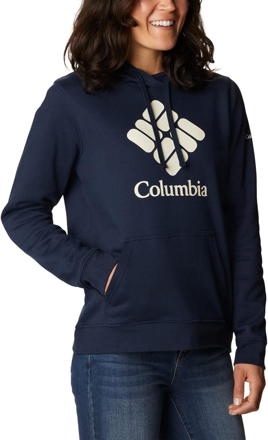 imageColumbia womens Trek Graphic Treatment HoodieCollegiate NavyStacked Gem