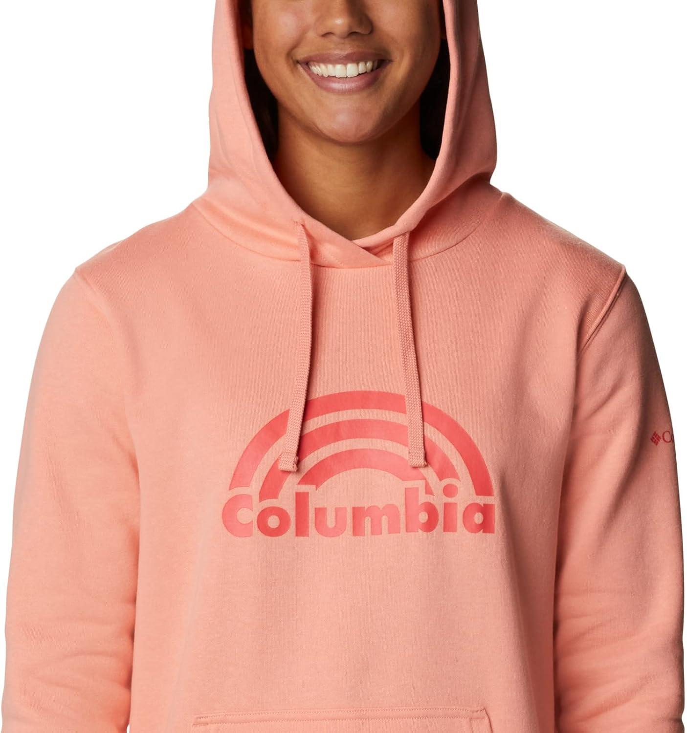imageColumbia womens Trek Graphic Treatment HoodieCoral ReefRainbow
