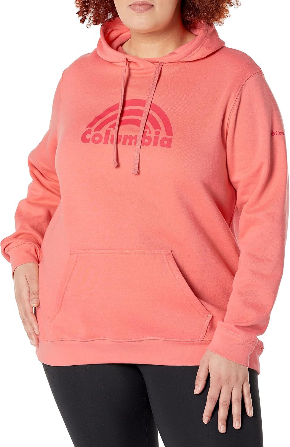 imageColumbia womens Trek Graphic Treatment HoodieCoral ReefRainbow