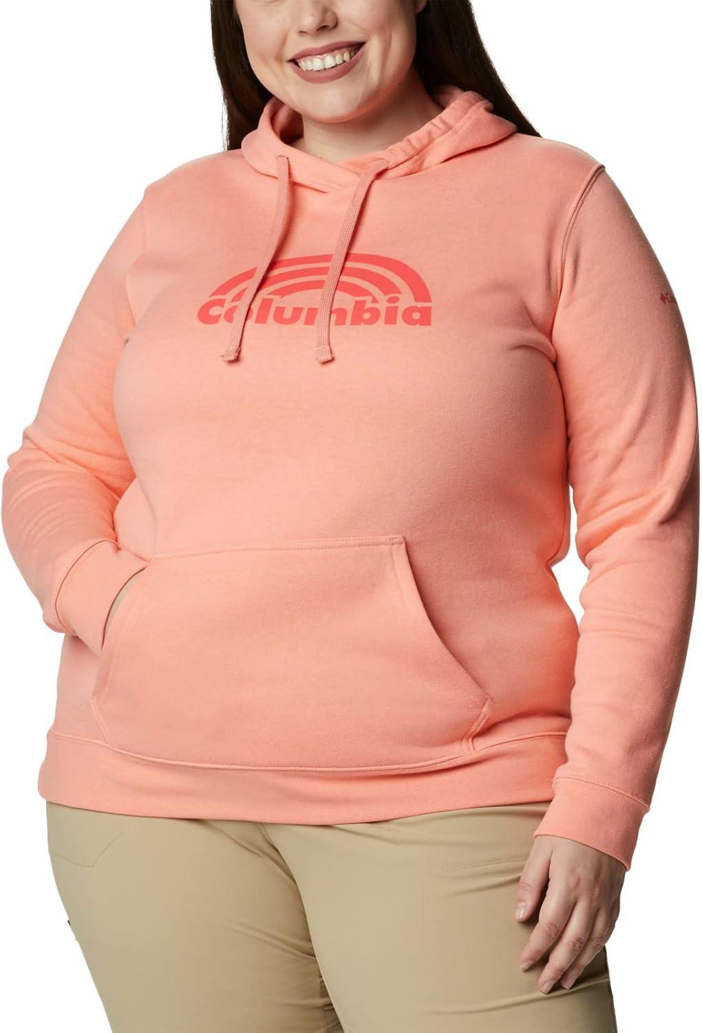 imageColumbia womens Trek Graphic Treatment HoodieCoral ReefRainbow