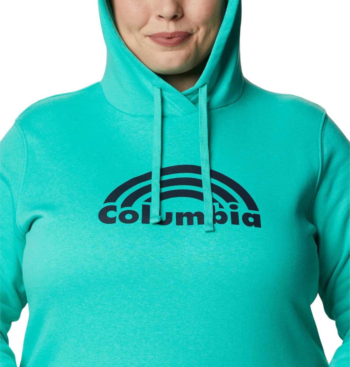 imageColumbia womens Trek Graphic Treatment HoodieElectric TurquoiseRainbow