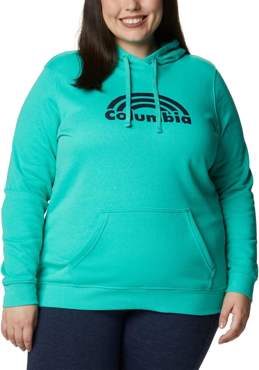 imageColumbia womens Trek Graphic Treatment HoodieElectric TurquoiseRainbow