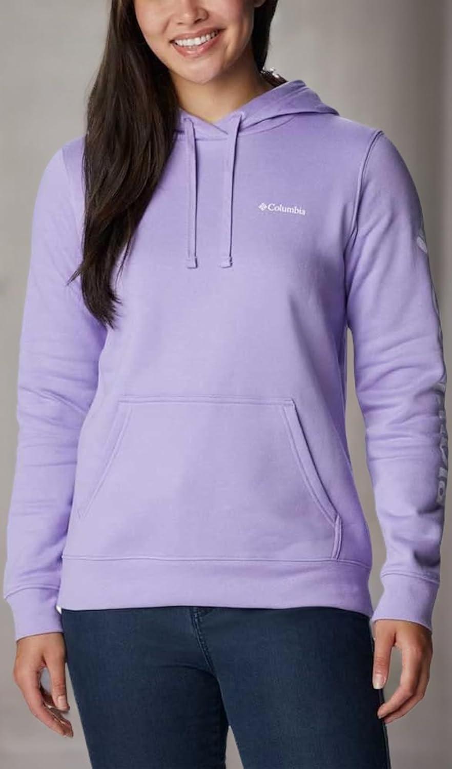 imageColumbia womens Trek Graphic Treatment HoodieFrosted PurpleWhite Logo