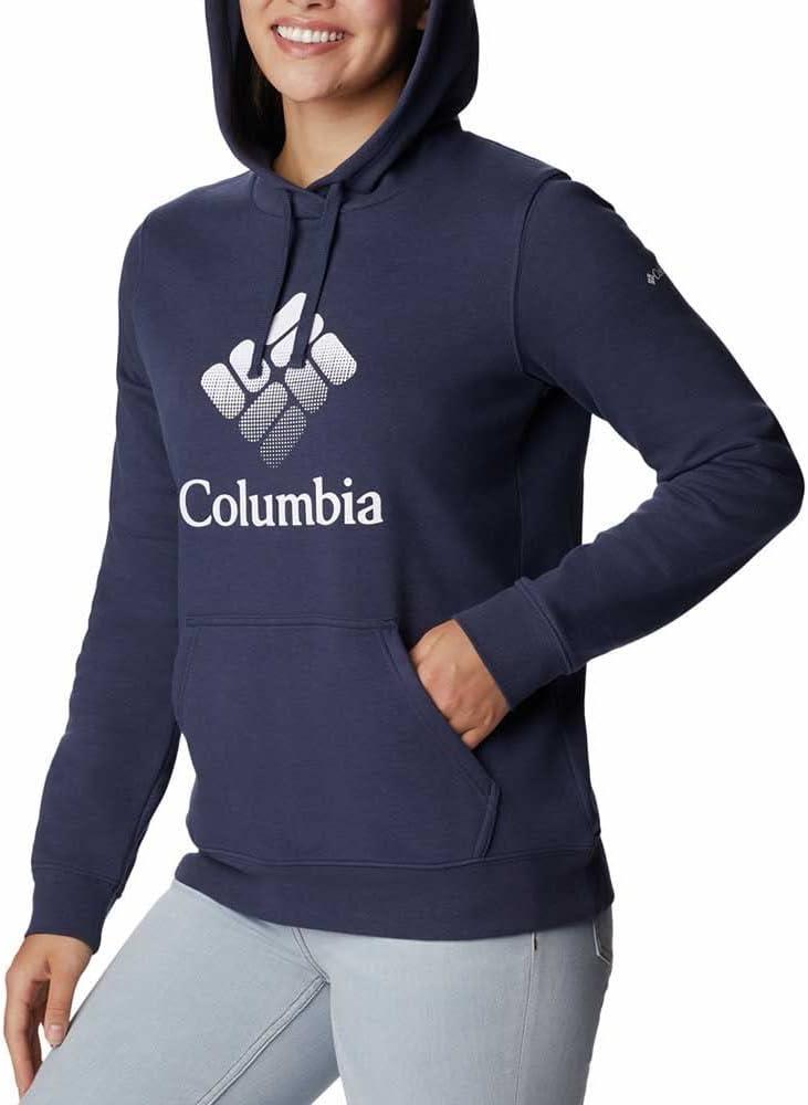 imageColumbia womens Trek Graphic Treatment HoodieNocturnalWhite Csc Stacked Logo