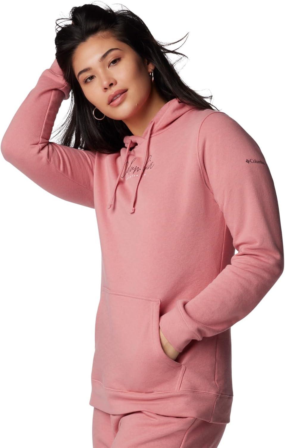 imageColumbia womens Trek Graphic Treatment HoodiePink AgaveCasual Script