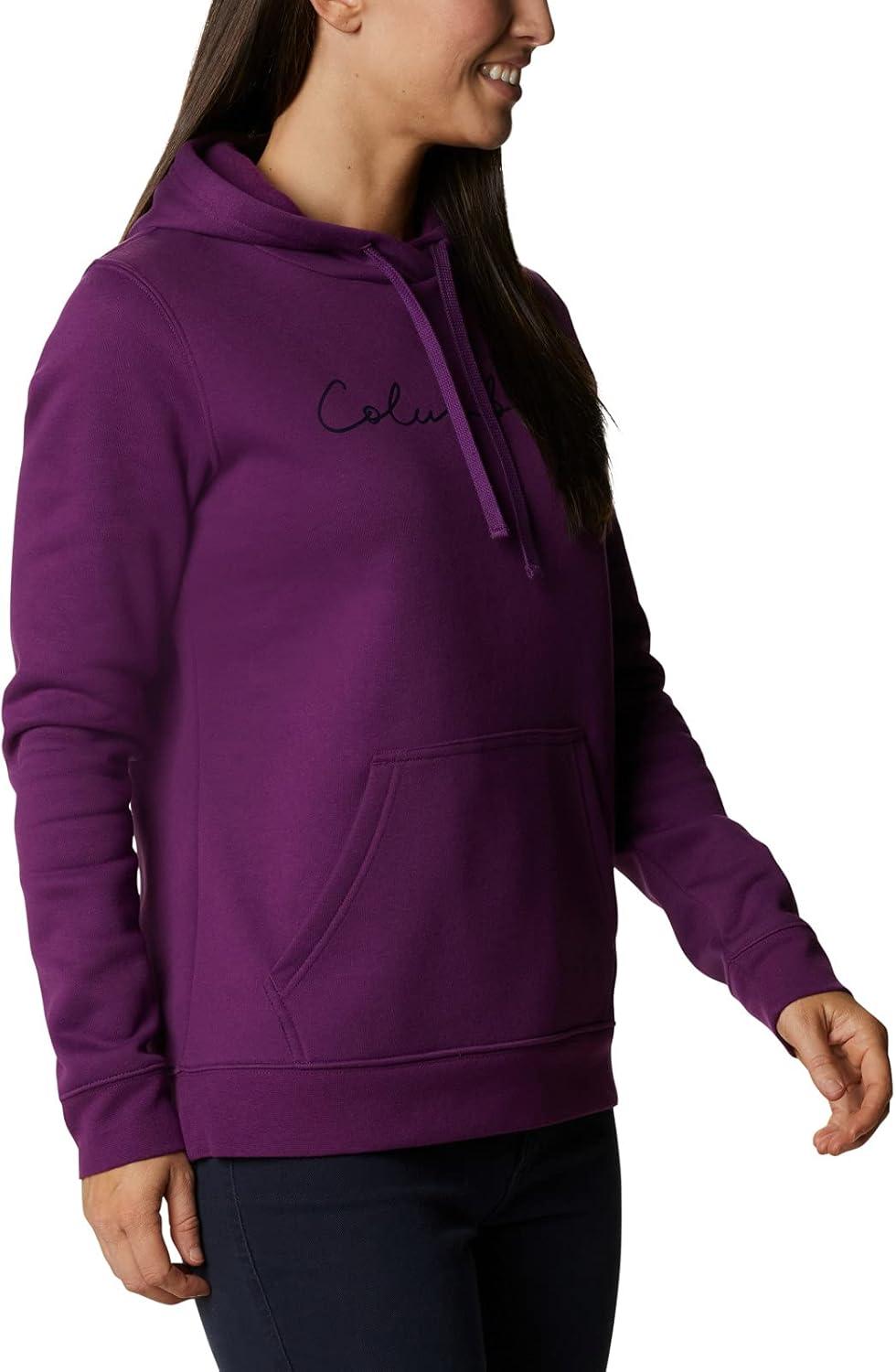 imageColumbia womens Trek Graphic Treatment HoodiePlumScript Logo