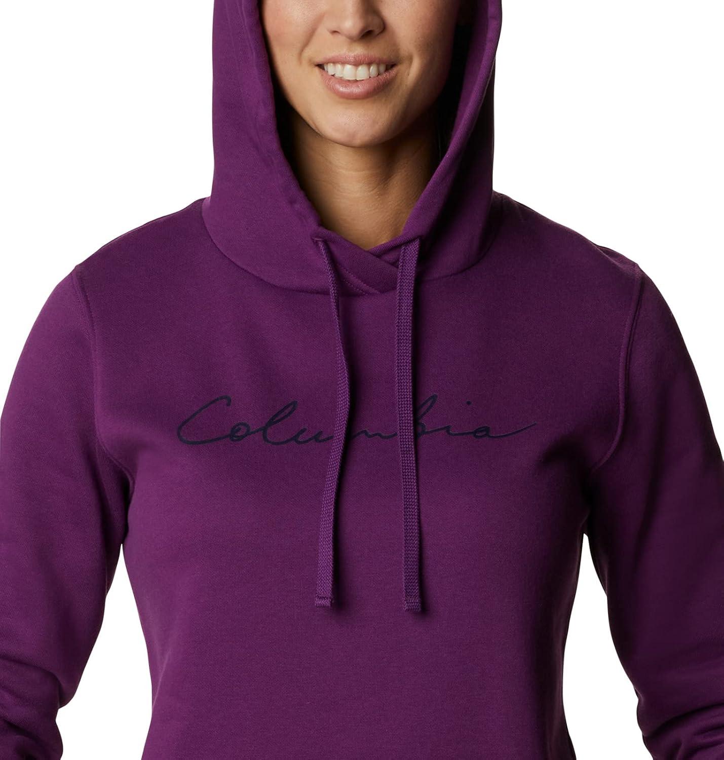 imageColumbia womens Trek Graphic Treatment HoodiePlumScript Logo