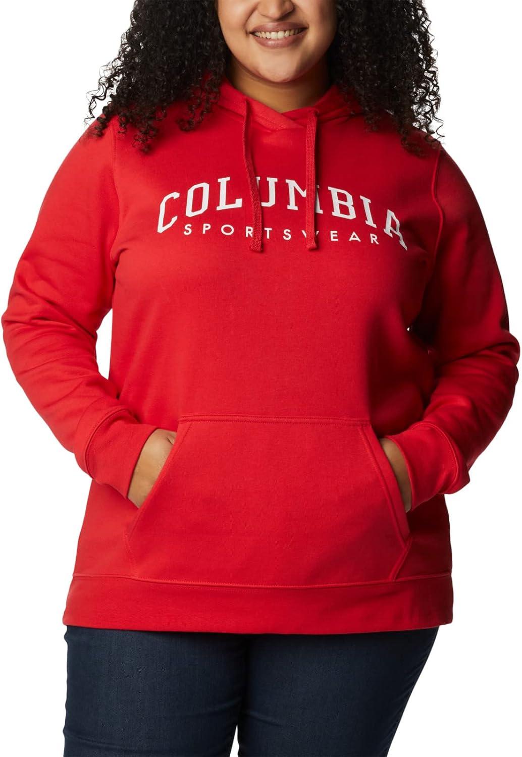 imageColumbia womens Trek Graphic Treatment HoodieRed LilyCsc Collegiate
