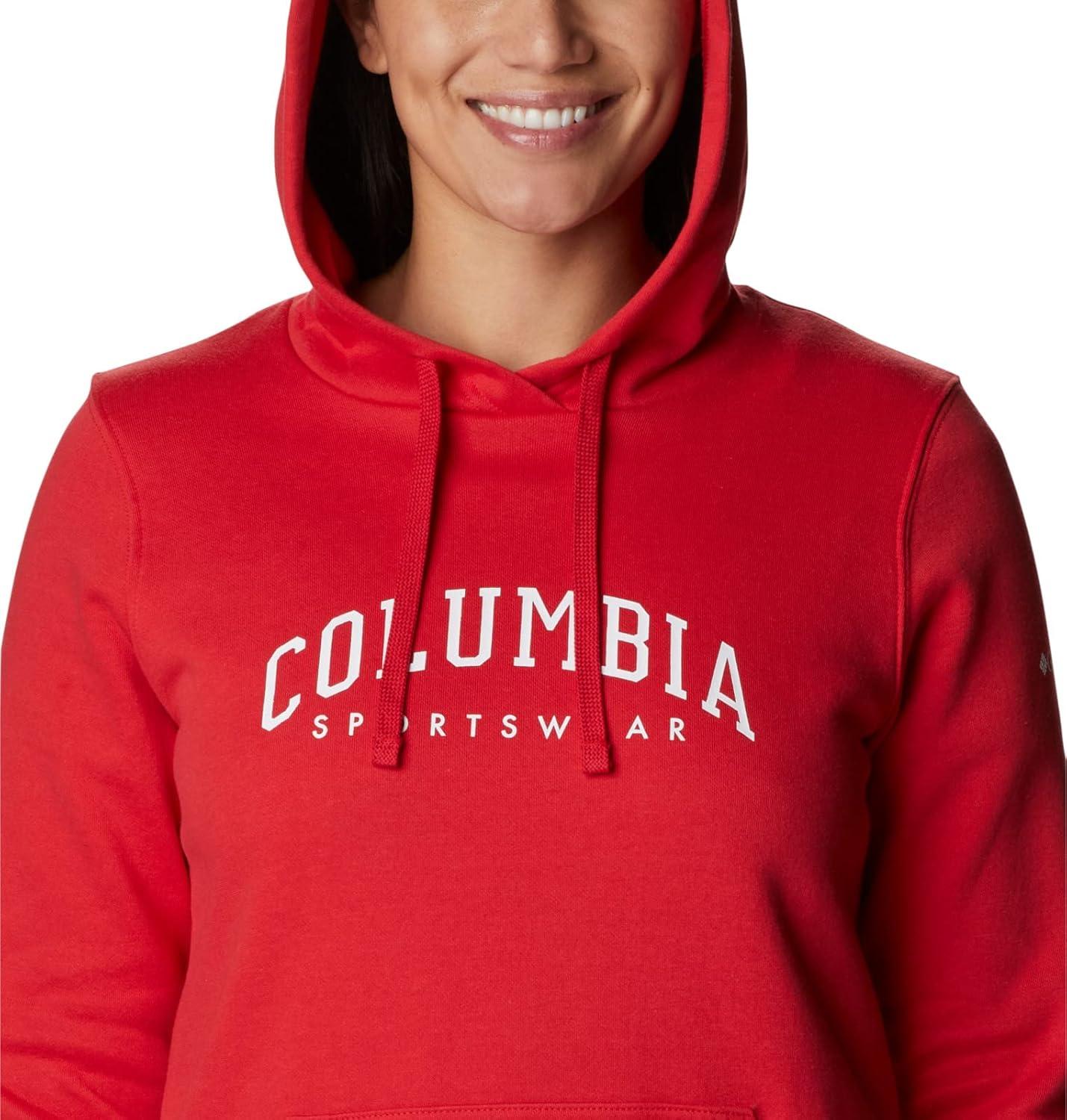 imageColumbia womens Trek Graphic Treatment HoodieRed LilyCsc Collegiate