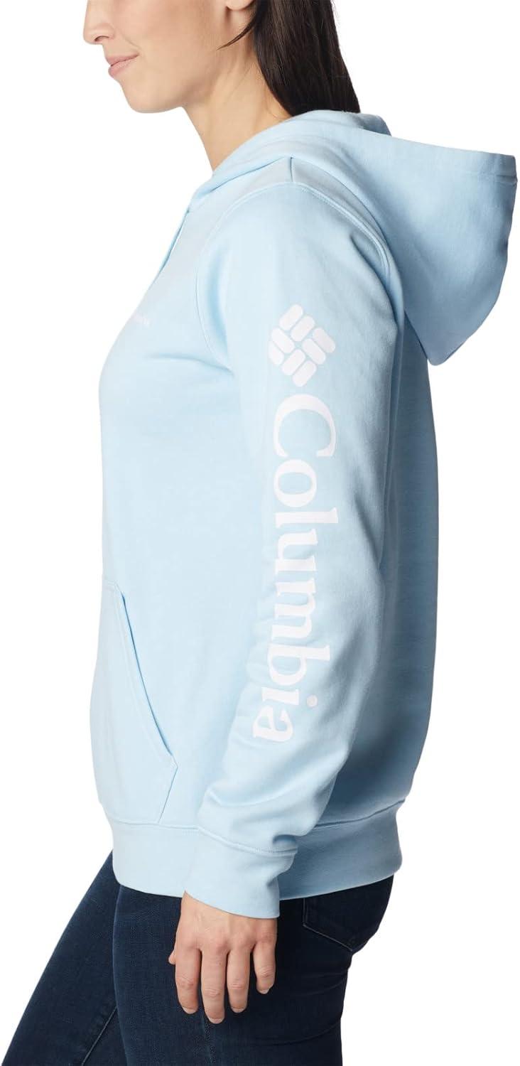 imageColumbia womens Trek Graphic Treatment HoodieSpring BlueWhite Logo