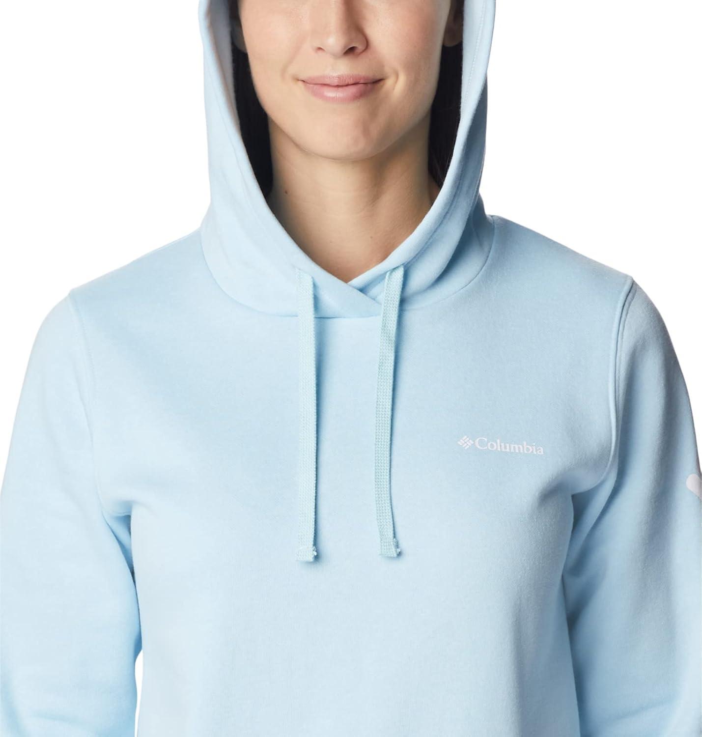 imageColumbia womens Trek Graphic Treatment HoodieSpring BlueWhite Logo
