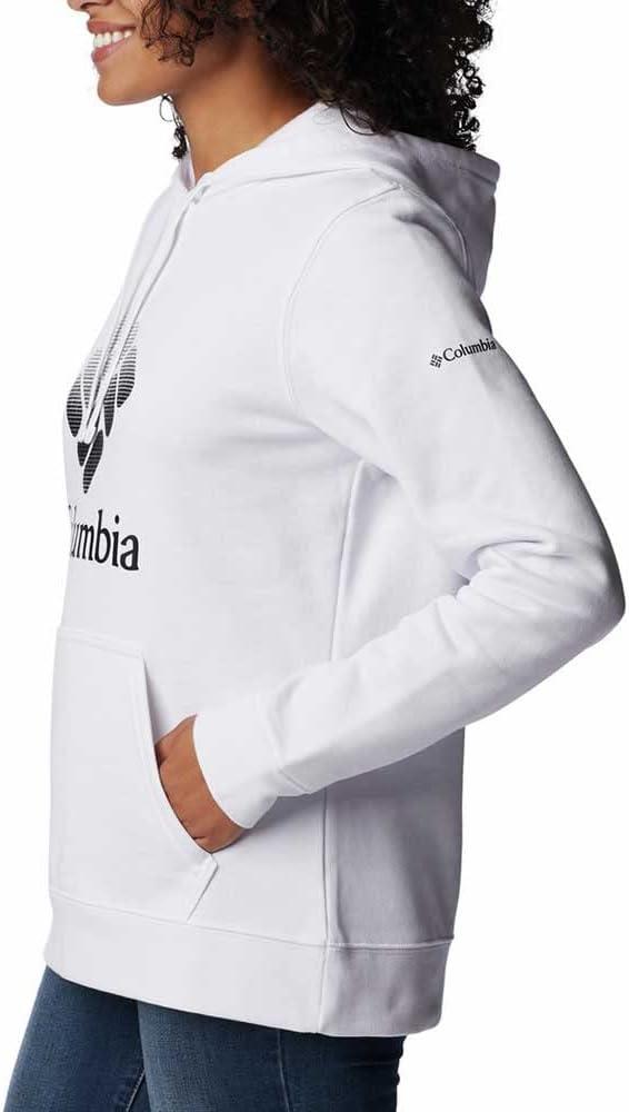 imageColumbia womens Trek Graphic Treatment HoodieWhiteBlack Csc Stacked Logo