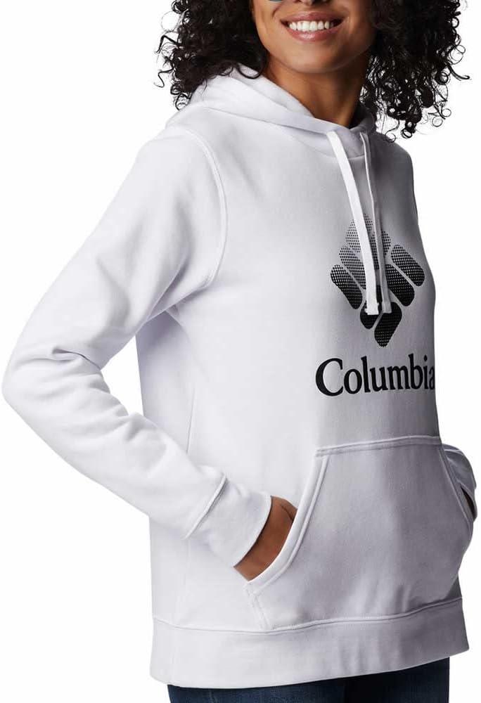 imageColumbia womens Trek Graphic Treatment HoodieWhiteBlack Csc Stacked Logo