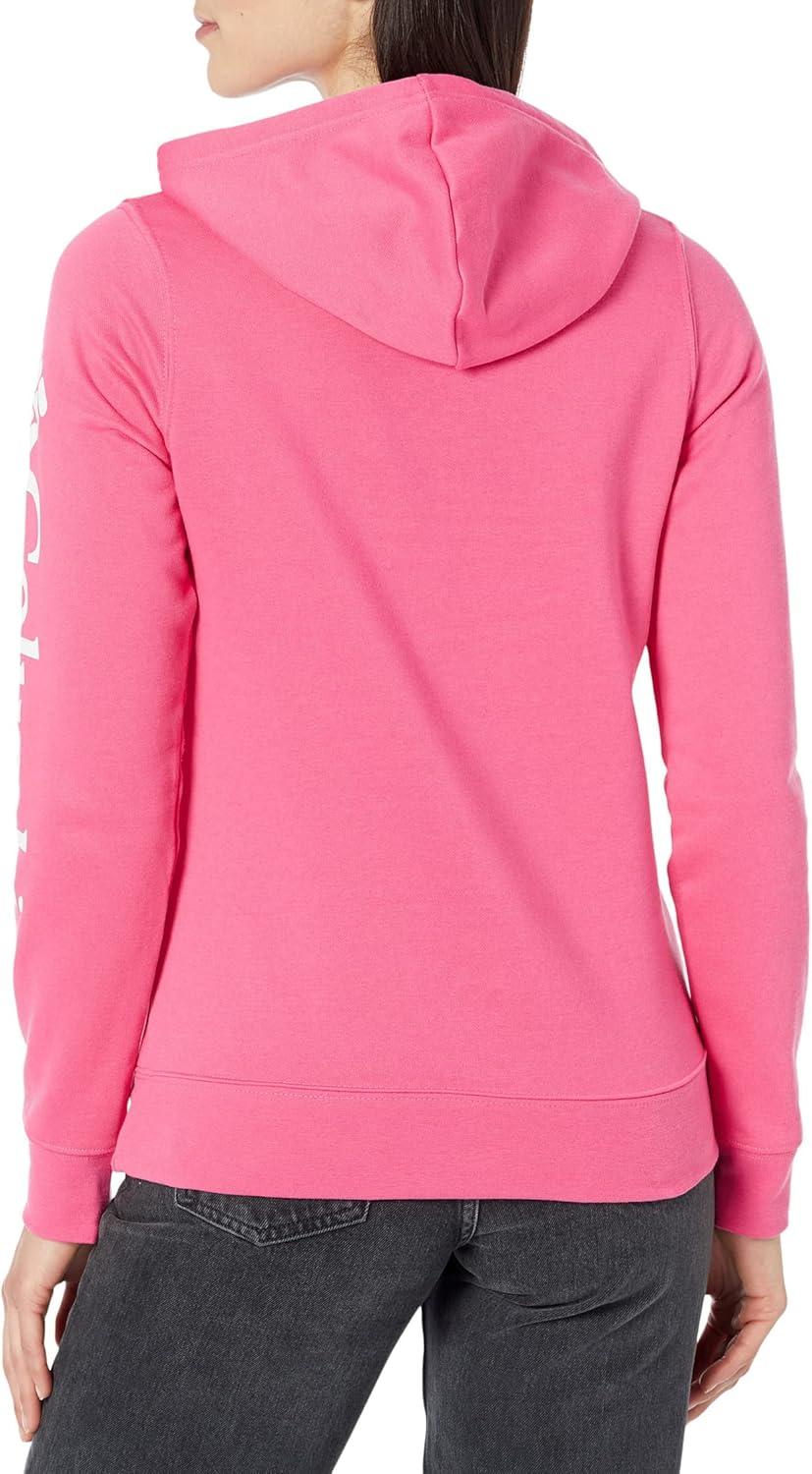 imageColumbia womens Trek Graphic Treatment HoodieWild GeraniumWhite Logo