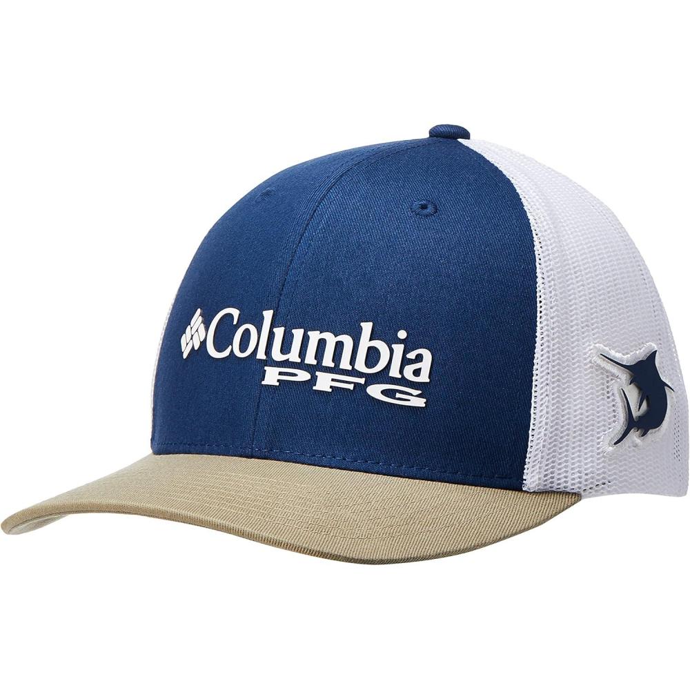 imageColumbia Unisex Adult PFG Logo Mesh Ball CapCarbonWhiteTuskMarlin