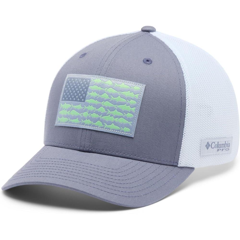 imageColumbia Unisex Adult PFG Logo Mesh Ball CapNew MoonFish Flag