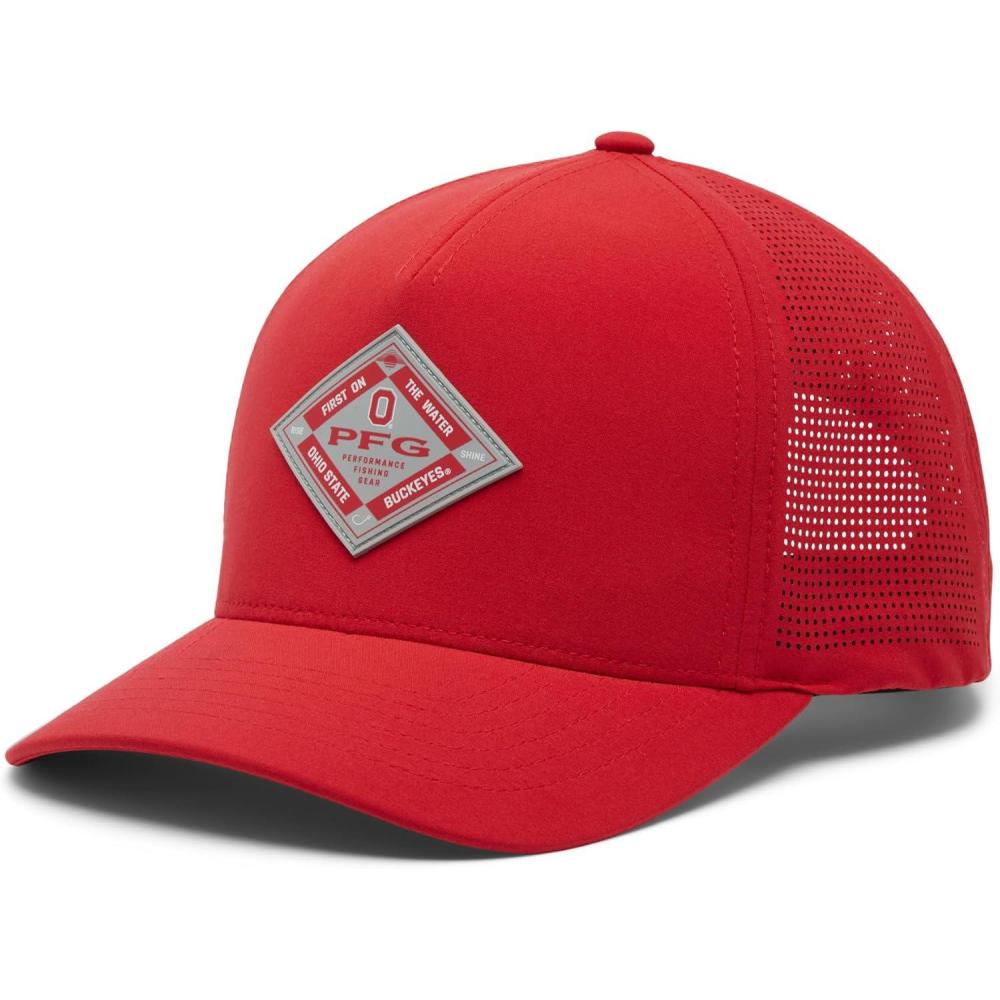 imageColumbia Unisex Collegiate PFG Elite 3D Stretch Snap BackOs Intense Red