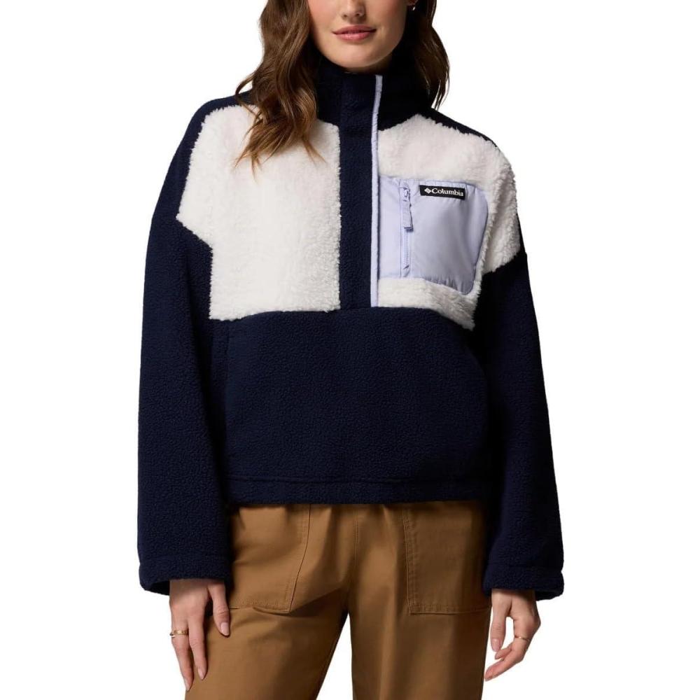 imageColumbia womens Benton Springs Printed Half SnapCollegiate Navy Beached