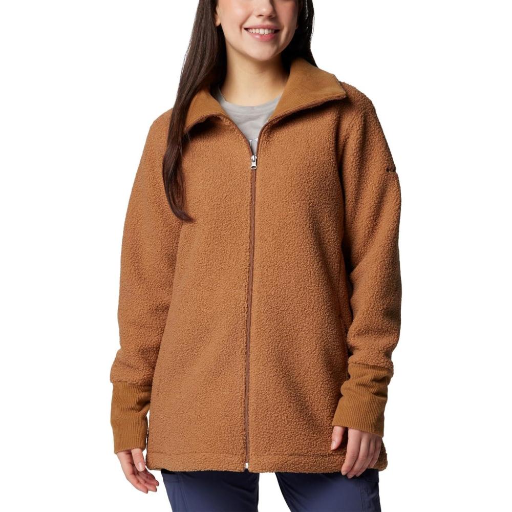 imageColumbia womens Blue Point Creek Fleece Full ZipCamel Brown
